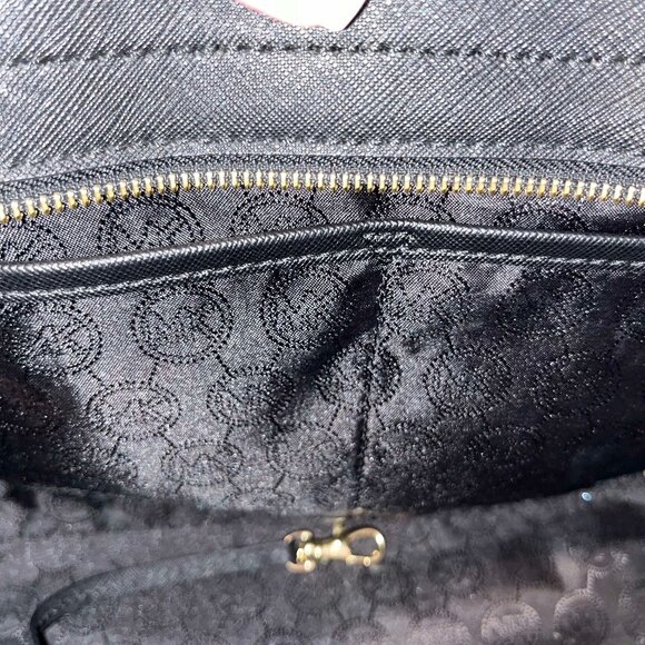 Micheal Koors Black Saffiano Leather Satchel - Picture 4 of 5